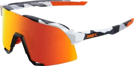 100% Hypercraft XS Goggles - Soft Tact Gray - Hiper Red Multilayer Mirror Lenses