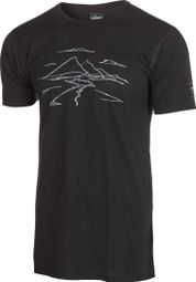 T-shirt Ivanhoe Agaton Mountain pour homme - 100% laine mérinos - noir
