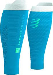 Compressport R2 3.0 Kompressionsstrümpfe Blau/Weiß