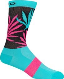 Giro Comp High Rise Socken Blau / Rosa