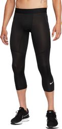 Heren Nike Pro Zwart 3/4 Tight
