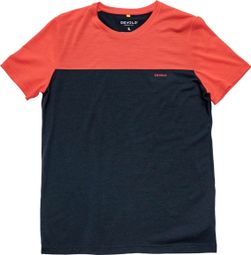 Camiseta Devold Classic Linear Azul / Roja Hombre