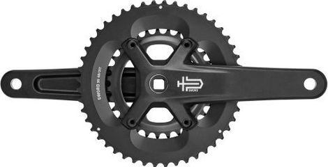 Microshift square-axle crankset Sword 2×9 48/31 teeth Wide Black