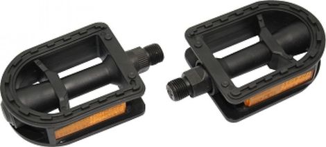 Switch Pedale vtt plateforme violet alu filetage 9-16 avec picots