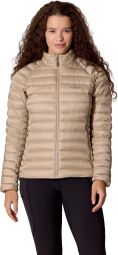 Chaqueta acolchada RAB Microlight beige para mujer