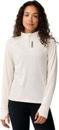 Maglia termica da donna Brooks Momentum con zip a 1/4, bianca