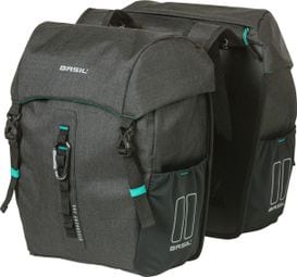 Borsa per bicicletta doppia Basil Discovery 365D M mischia nera da 18 litri