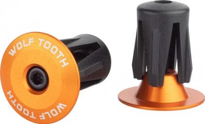 Wolf Tooth Alloy Bar End Plugs Orange