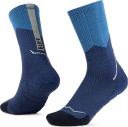 Buff Merino Midweight Crew Socken, Blau