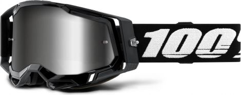 Mask 100% | RACECRAFT 2 Black | Mirror Argents glasses
