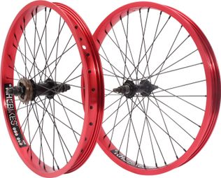 Jeu de roues BMX KHE PRISM 20 pouces rouge