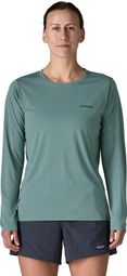 Patagonia Cap Cool Daily Long-Sleeve T-Shirt with Blue Logo for Women