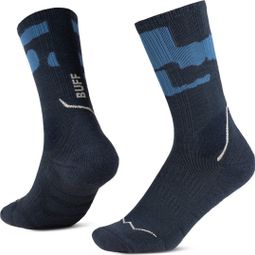 Buff Merino Midweight Crew-sokken, Night Blue