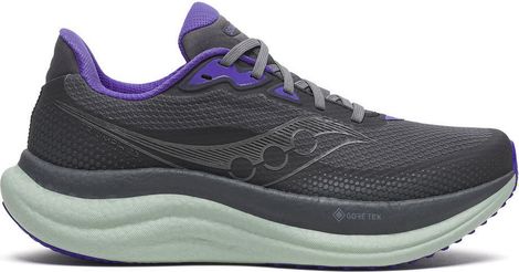 Saucony Triumph 23 GTX hardloopschoenen grijs/groen dames