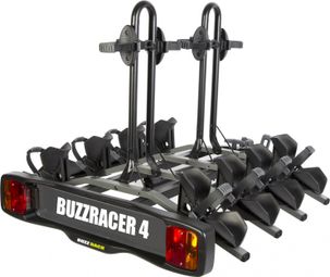 Buzz Rack Buzzracer 4 Portabici da gancio di traino 7 perni - 4 biciclette Nero