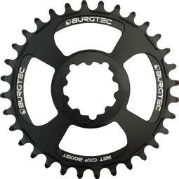 Plateau Direct Mount Burgtec Thick Thin GXP Boost 3 mm Offset pour Sram 3 Vis Noir