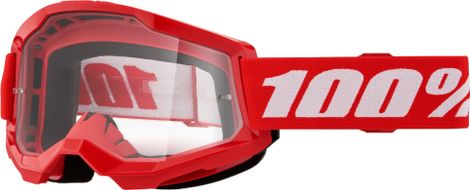 100% Strata 2 Mask - Red/Black/Clear Lens