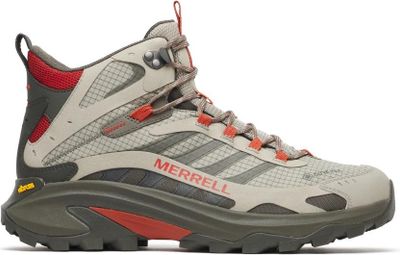 Merrell Moab Speed 2 Mid Gore-Tex Wanderschuhe, grau/rot, für Herren