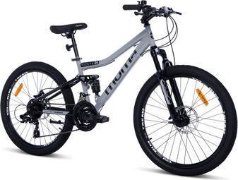 Vélo VTT Junior  ROCK FS 24   SHIMANO 21v  freins a disques et Full Supension