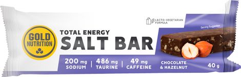 Barre énergétique salée GoldNutrition Total Energy Salt Bar Chocolat/Noisettes - 40g