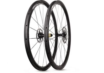 Paire de roues carbone route – MaKadamm legacy 35 disc héritage édition à pneus – 893gr la paire – centerlock – axe 12x100 | 12x142