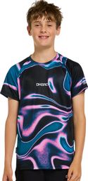 Maillot à Manches Courtes Dharco Noir Rose Enfant