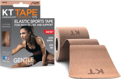 KT Tape Gentle Tape Vorgeschnitten 5x25 cm (20 Stück) Beige