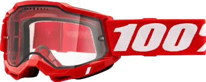 100% ACCURI 2 Enduro MTB mask | Red | Clear glasses