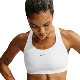 Nike Swift High Support Sports Bra, White, Women's