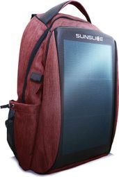Sunslice Zenith Sac à Dos Solaire Rouge pour Vélo  Voyage et Utilisation Quotidienne