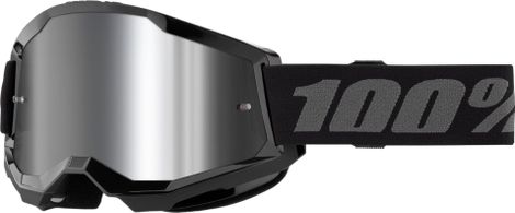Masker 100% Strata 2 Zwart/Spiegelglas Zilver