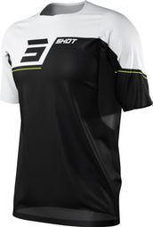 Maillot Manches Courtes Shot Revolt Noir/Blanc Enfant.