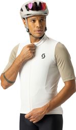 Scott Endurance herenfietsshirt met korte mouwen, wit/beige