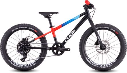 VTT Enfant Cube Reaction 200 Pro Microshift 8V 20'' Noir Bleu Rouge 5 - 7 ans