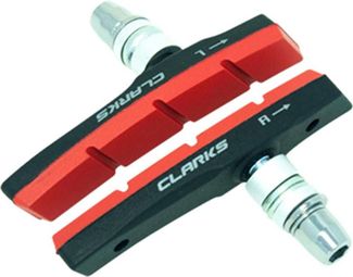 Porte patin vtt/e bike/vae clarks a vis v-brake asymetrique renforce rouge (pr)