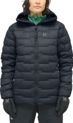 Chaqueta acolchada Haglöfs ROC Flash Down Hood negra para mujer