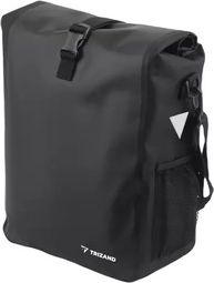 Sacoche de vélo simple 15 à 20 litres avec bandoulière noire réfléchissante imperméable