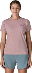 Patagonia Cap Cool Daily Trailcheck technisch T-shirt voor dames, paars