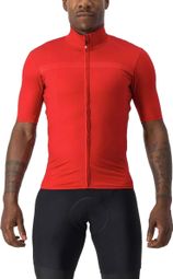 Maillot Manches Courtes Castelli Pro Thermal Mid Rouge 