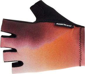 Santini Ombra Orange Unisex Short Gloves