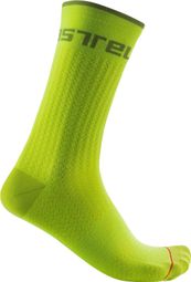 Paar Castelli Distanza 20 Lime Green Sokken