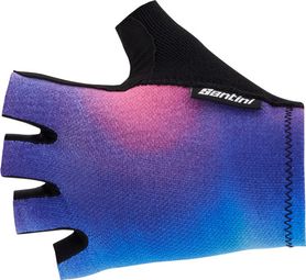 Santini Ombra Turquoise Unisex Short Gloves