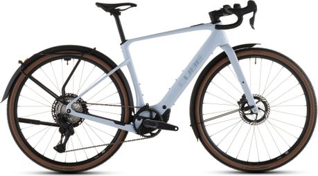 Vélo de Gravel Électrique Cube Nuroad Hybrid C:62 SLX 400X FE Shimano GRX Di2 12V 400 Wh Bosch 60 Nm 700 mm Bleu Ice Prism 2026
