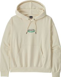 Sweat à Capuche Patagonia '95 Oval Logo Daily Hoody Blanc Femme