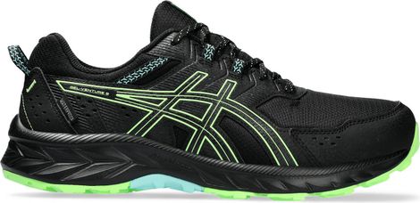 Asics Gel Venture 9 Waterproof Black Green Trail Running Shoes