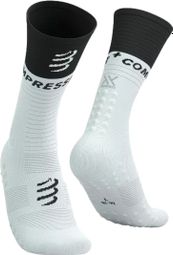 Calcetines de compresión Compressport Mid V2.0 Blanco/Negro