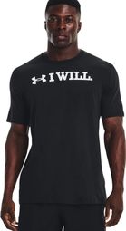 Under Armour I Will Jersey met korte mouwen Zwart Heren