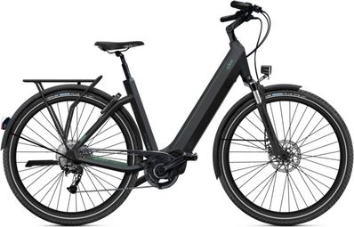 O2 Feel iSwan Explorer 6.1 Univ Electric City Bike with Shimano Alivio 9-speed drivetrain, 540 Wh battery, 26-inch wheels, Black