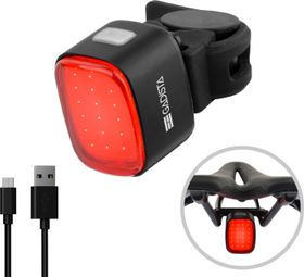 Lumiere velo arriere puissante 50 lumens avec 4 modes  étanche IPX65 Rechargeable USB C jusqu'a 10h d'autonomie