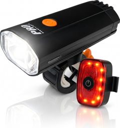 Kit d'éclairage phare avant et feu arrière de 1 200 et 120 lumens